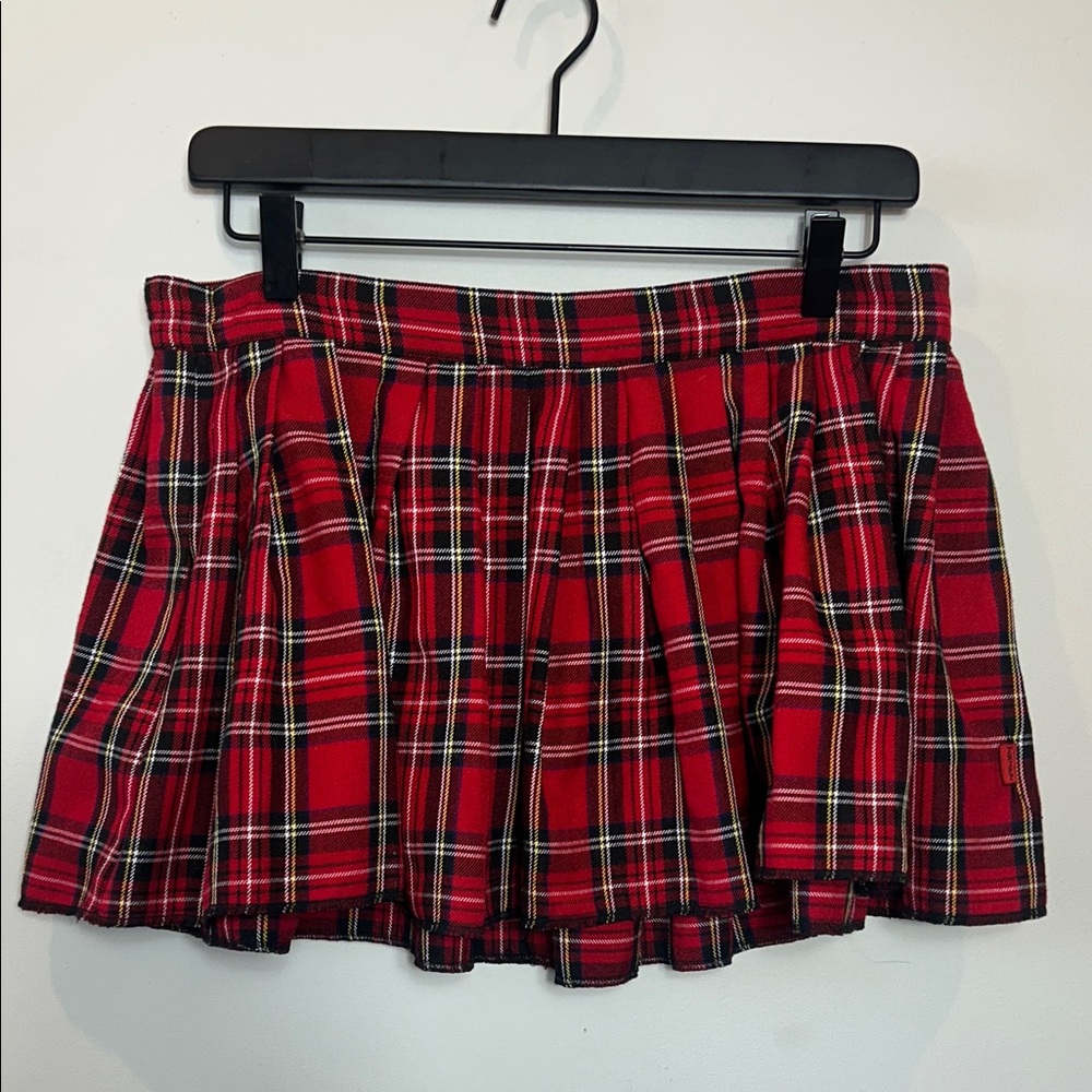 Vintage Tripp NYC Red Plaid Mini Skirt